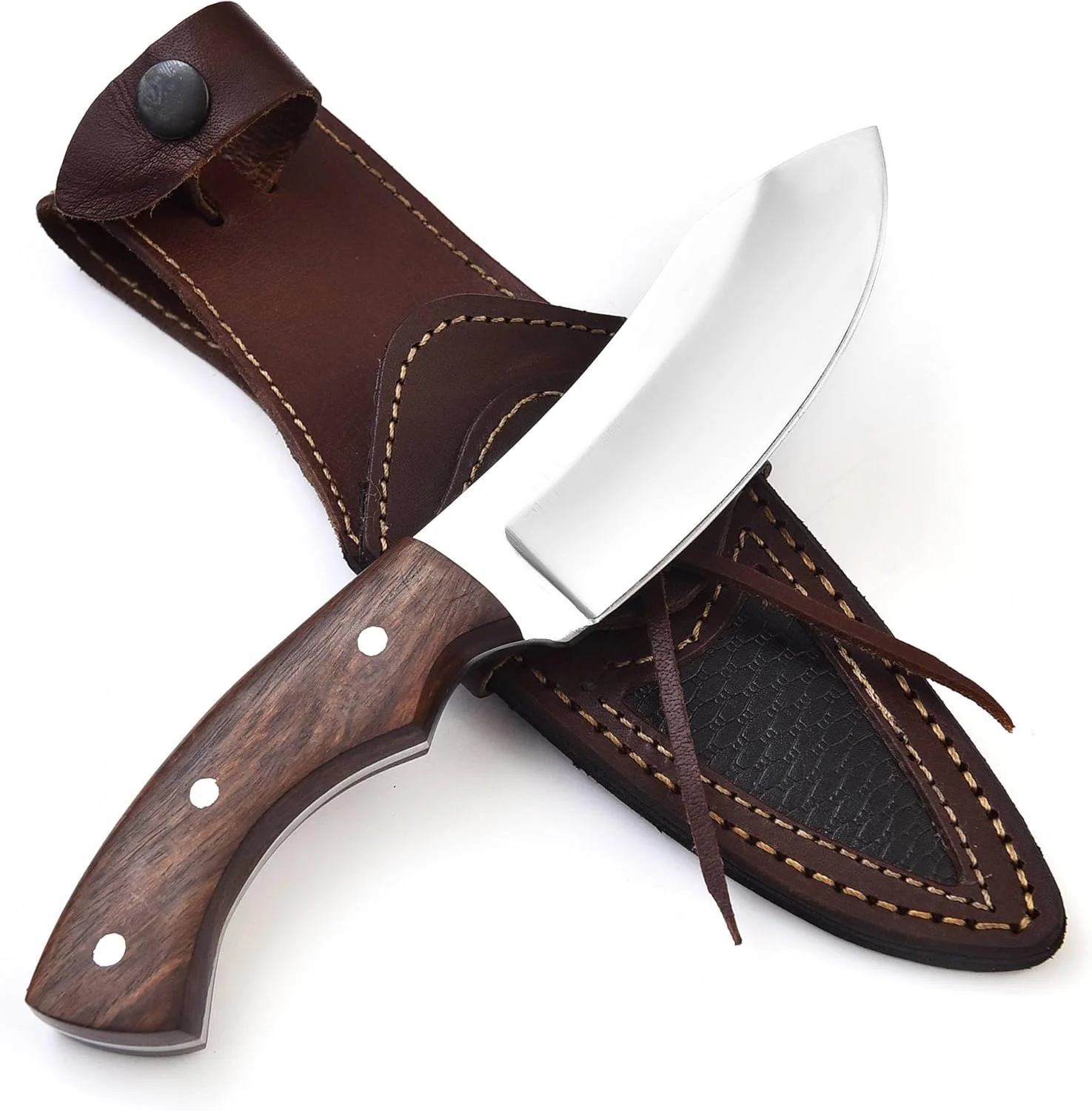 TimberStrike O1 Tool Steel Survival Knife – 9-Inch Tactical Blade with Walnut Wood Handle - Image 3