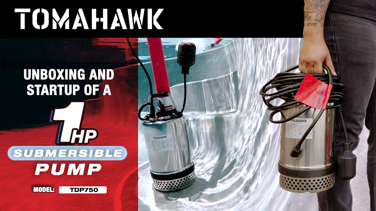 Tomahawk 1 HP Submersible Trash Pump, 73 GPM / 4380 GPH, 750W with Automatic Float Switch Top-Outlet for Flooded Basements, Pools, and Construction Sites - Image 4