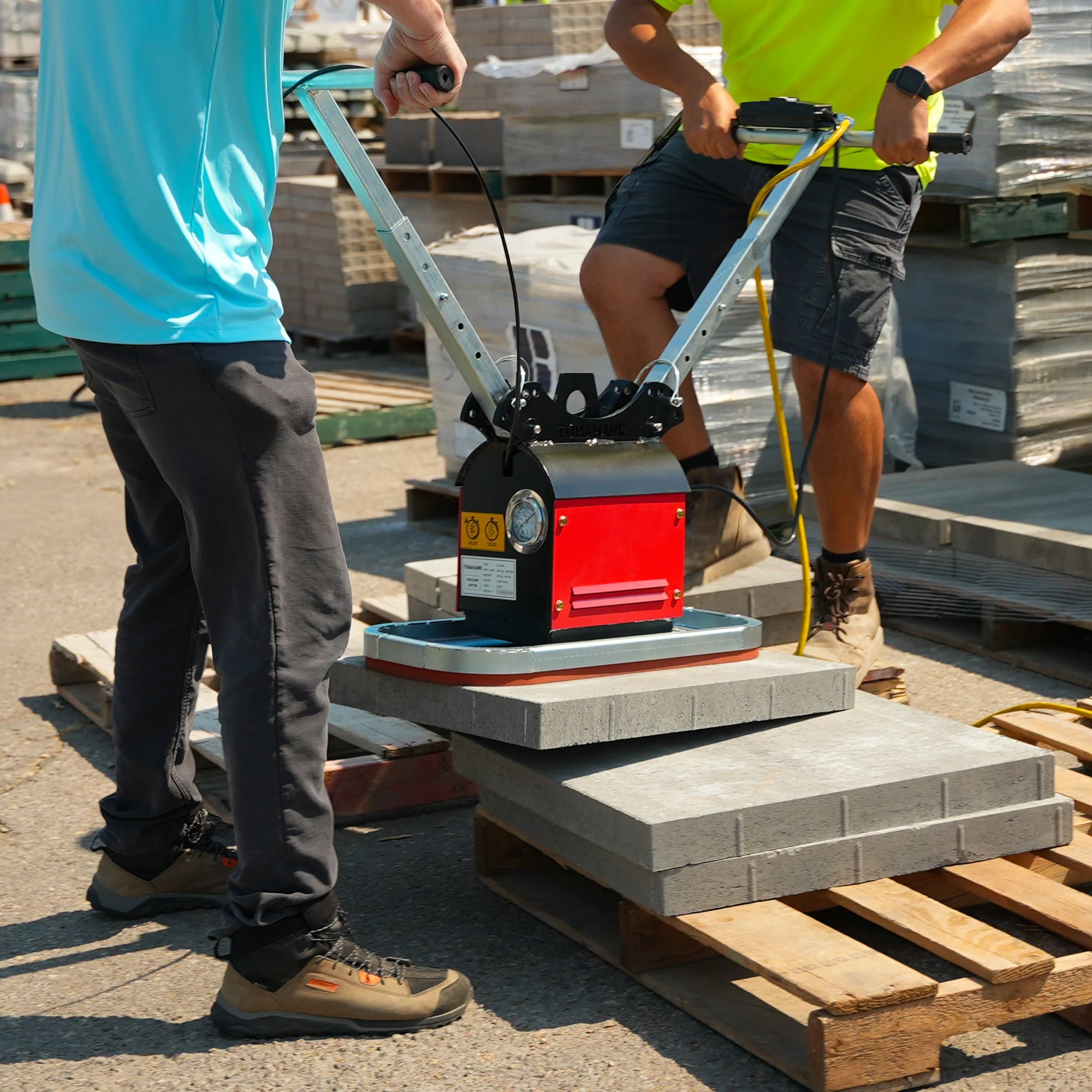 Tomahawk 440 lb Electric Paver Slab Vacuum Lifter 1200W for Hardscaping, Concrete, and Stone Placement - Image 2