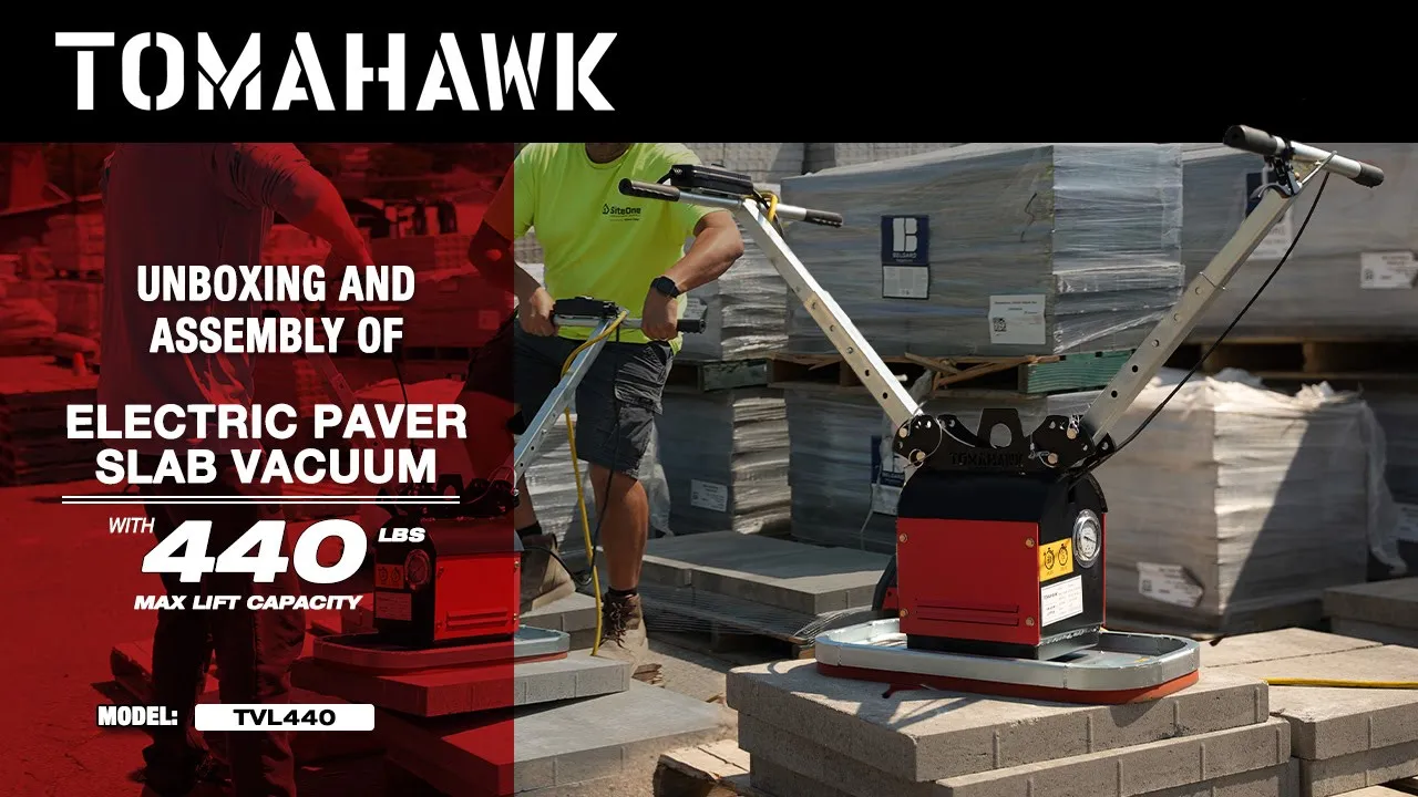 Tomahawk 440 lb Electric Paver Slab Vacuum Lifter 1200W for Hardscaping, Concrete, and Stone Placement - Image 4