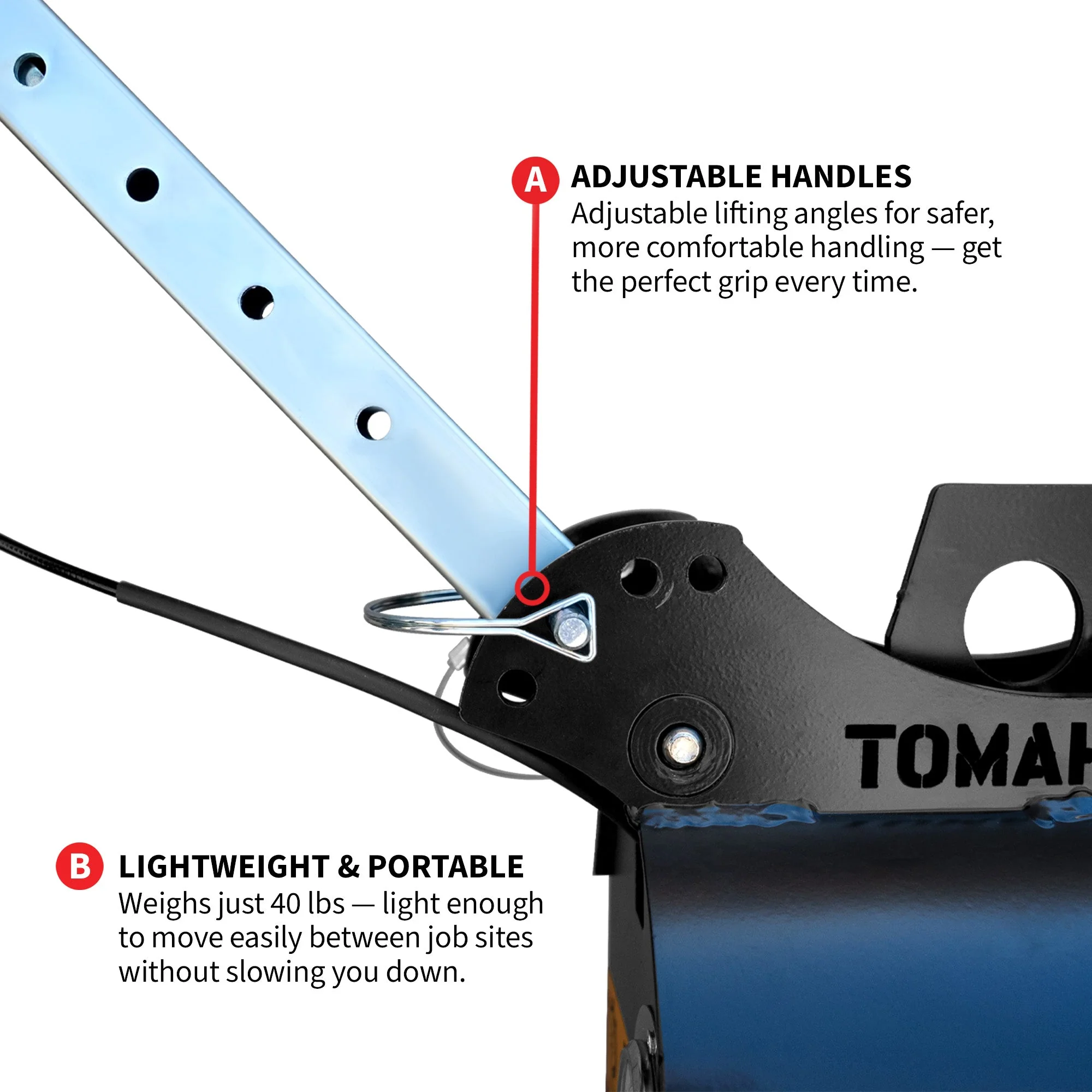 Tomahawk 440 lb Electric Paver Slab Vacuum Lifter 1200W for Hardscaping, Concrete, and Stone Placement - Image 8