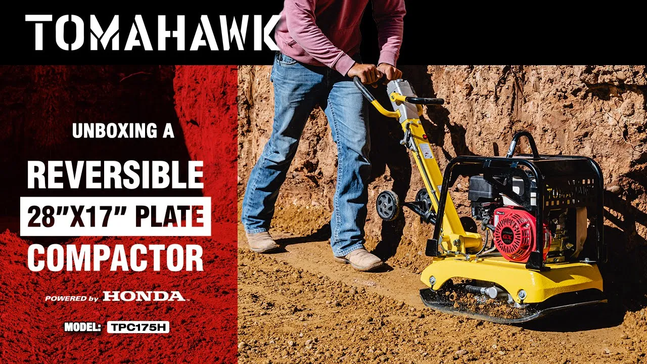 Tomahawk 6.5 HP Honda Reverse Hydraulic Plate Compactor for Soil, Aggregate, Cohesive Compaction - Image 4