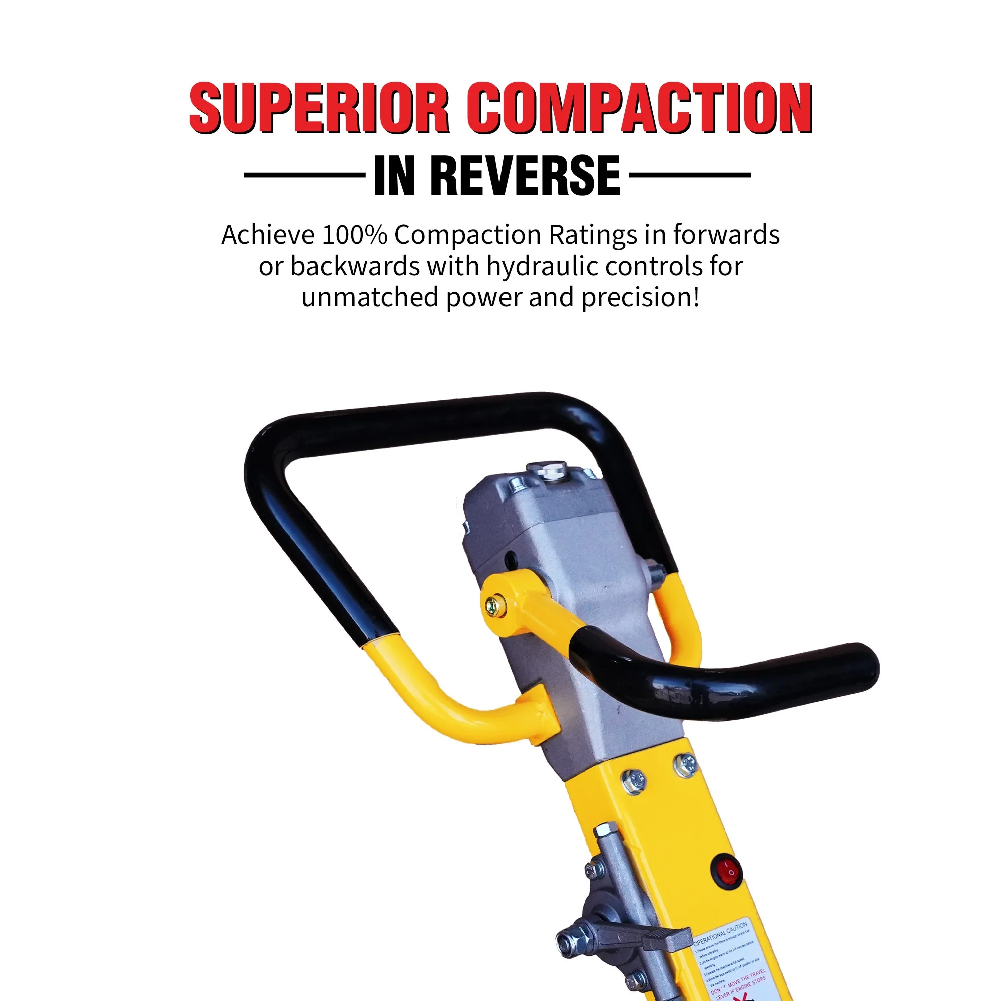 Tomahawk 6.5 HP Honda Reverse Hydraulic Plate Compactor for Soil, Aggregate, Cohesive Compaction - Image 8