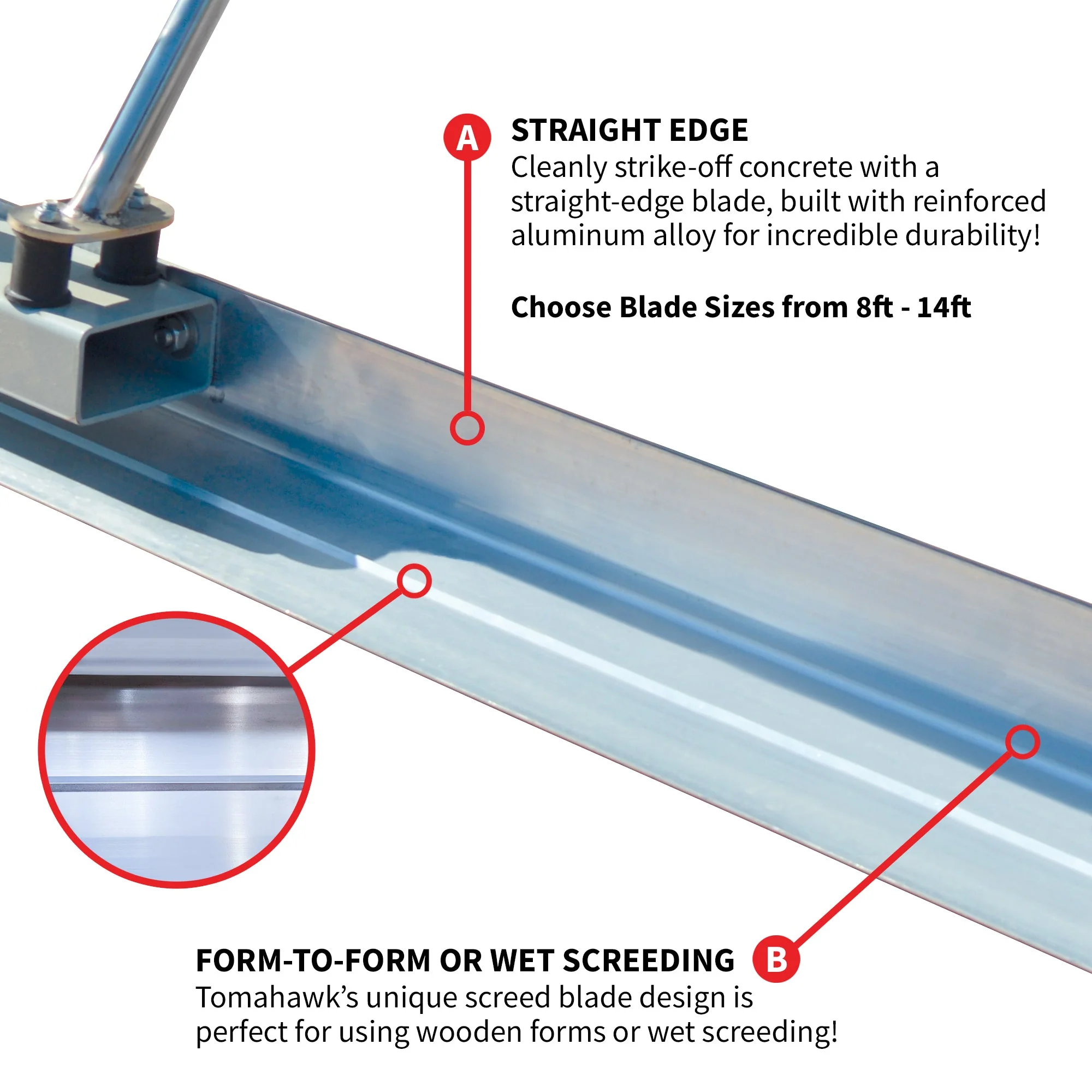 Tomahawk Concrete Power Screed Dual Aluminum Blade Bundle (Choose 2 Boards) - Image 8