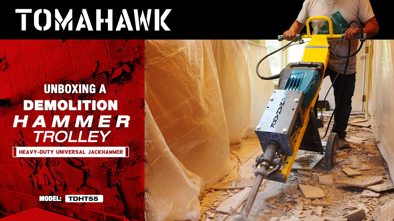 Tomahawk Demo Hammer Trolley – Heavy-Duty Universal Jackhammer Support Anti-Vibration Ergonomic Design for Effortless Demolition - Image 3