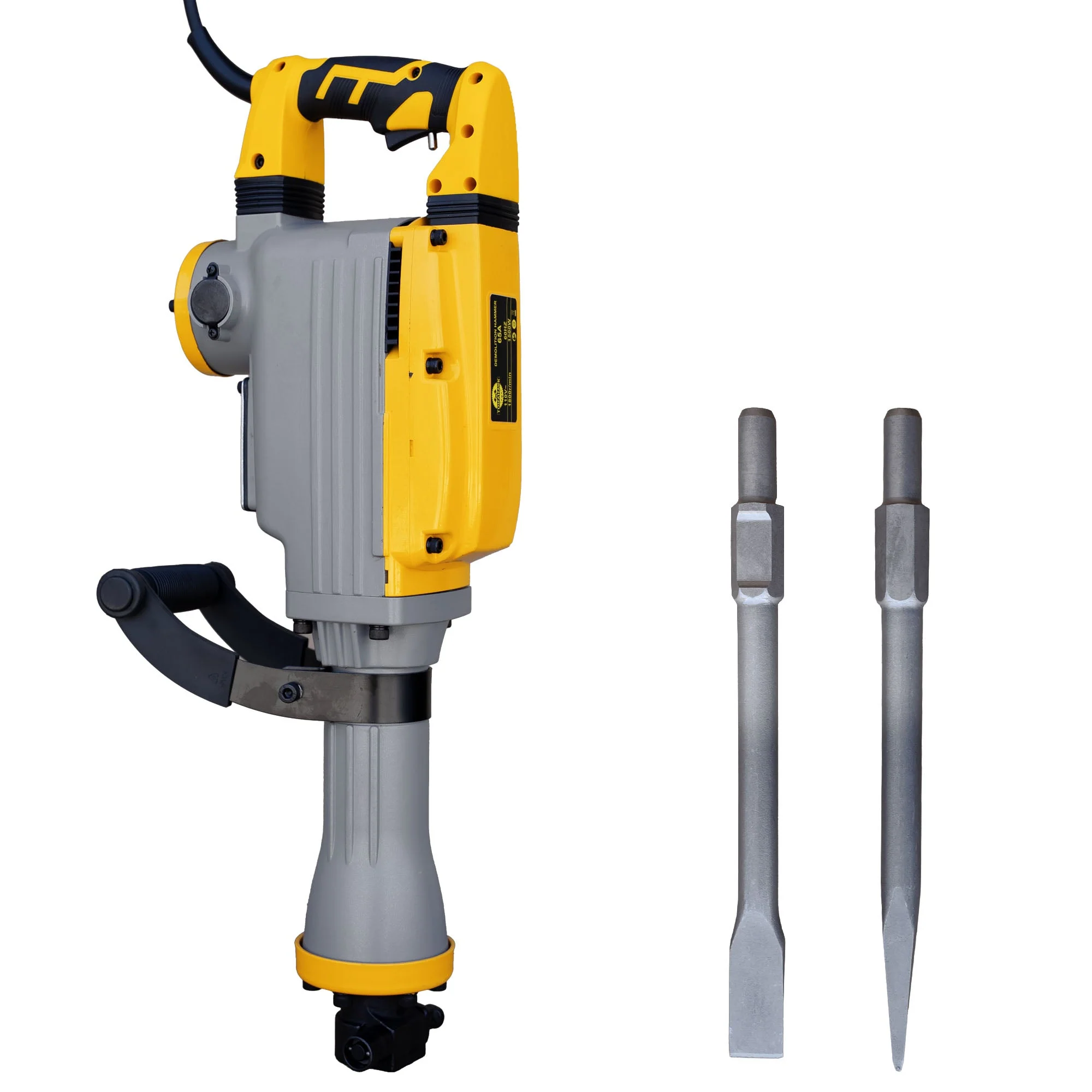 Tomahawk Electric Demolition Jack Hammer 35 lb 1500W 1-1/8" Hex Breaker for Concrete Asphalt Tile Removal Heavy Duty Jackhammer