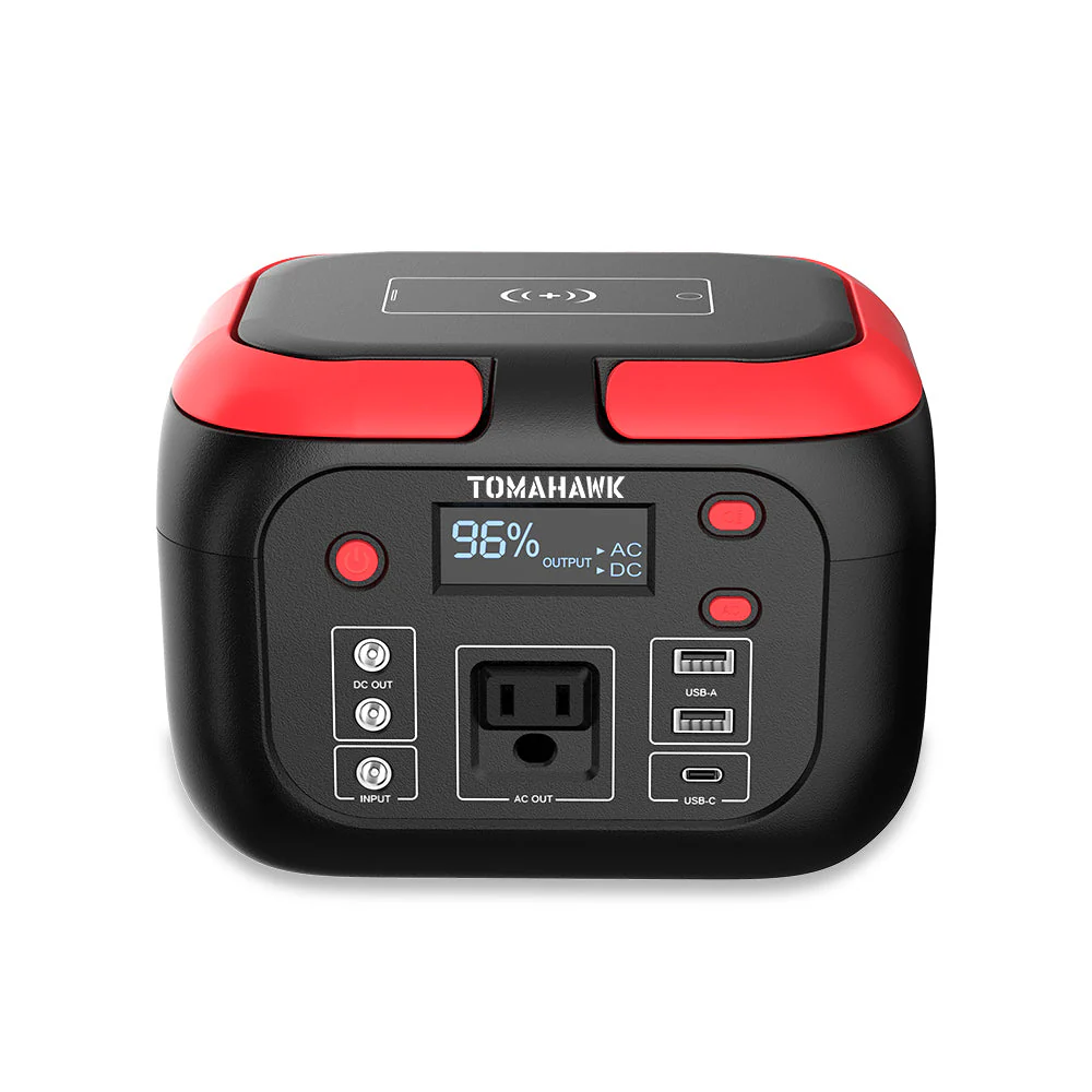 Tomahawk Portable Power Station, 155Wh 200W 4-Port Backup Lithium Battery, AC DC Outlet, 60W USB-C USB-A Pure Sine Wave Outlet, Digital, LED Light for Outdoor Camping, RV - Image 7