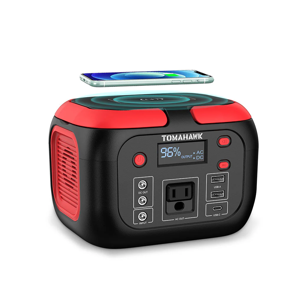 Tomahawk Portable Power Station, 155Wh 200W 4-Port Backup Lithium Battery, AC DC Outlet, 60W USB-C USB-A Pure Sine Wave Outlet, Digital, LED Light for Outdoor Camping, RV - Image 8