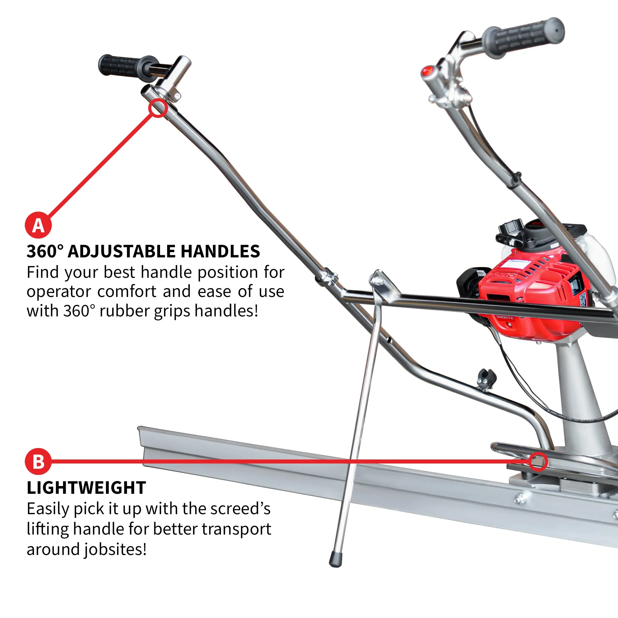 Tomahawk PRO Series Honda Power Screed Single Magnesium Blade Bundle (Choose 4ft, 6ft, 8ft, 10ft, 12ft, 14ft, 16ft) - Image 8