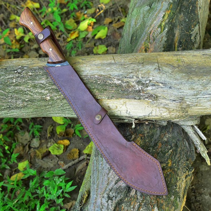 Trailblazer Camping Survival Knife – 19" Custom Handmade High Carbon Steel Blade with Rosewood Full Tang Handle - Image 5