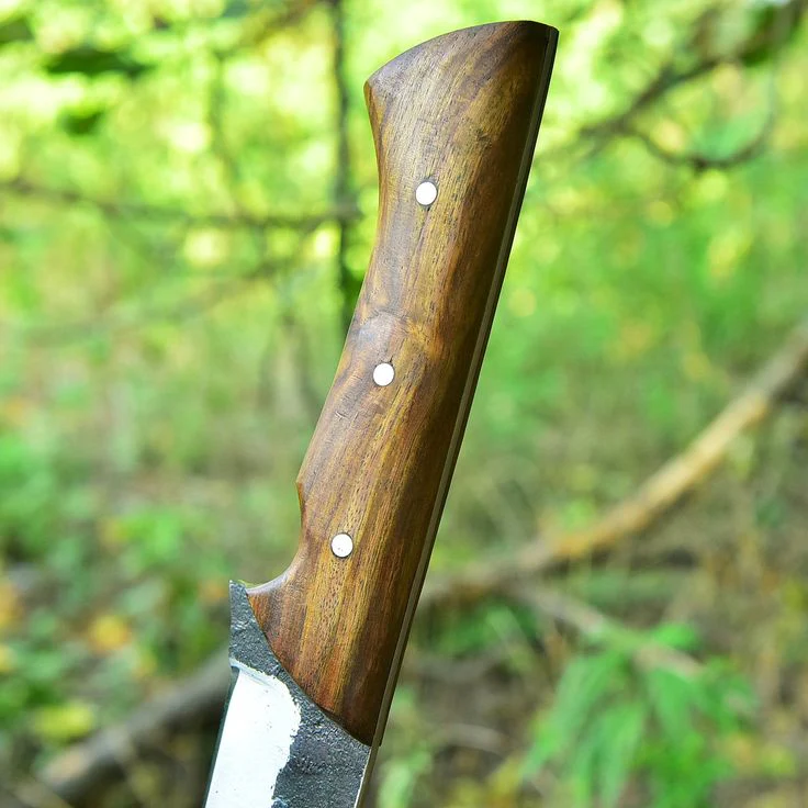 Trailblazer Camping Survival Knife – 19" Custom Handmade High Carbon Steel Blade with Rosewood Full Tang Handle - Image 6