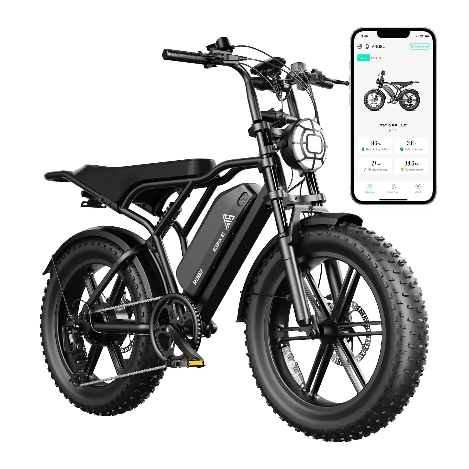 TST R002 20'' 1500W Full Suspension Moped-style Electric Bike - Image 12