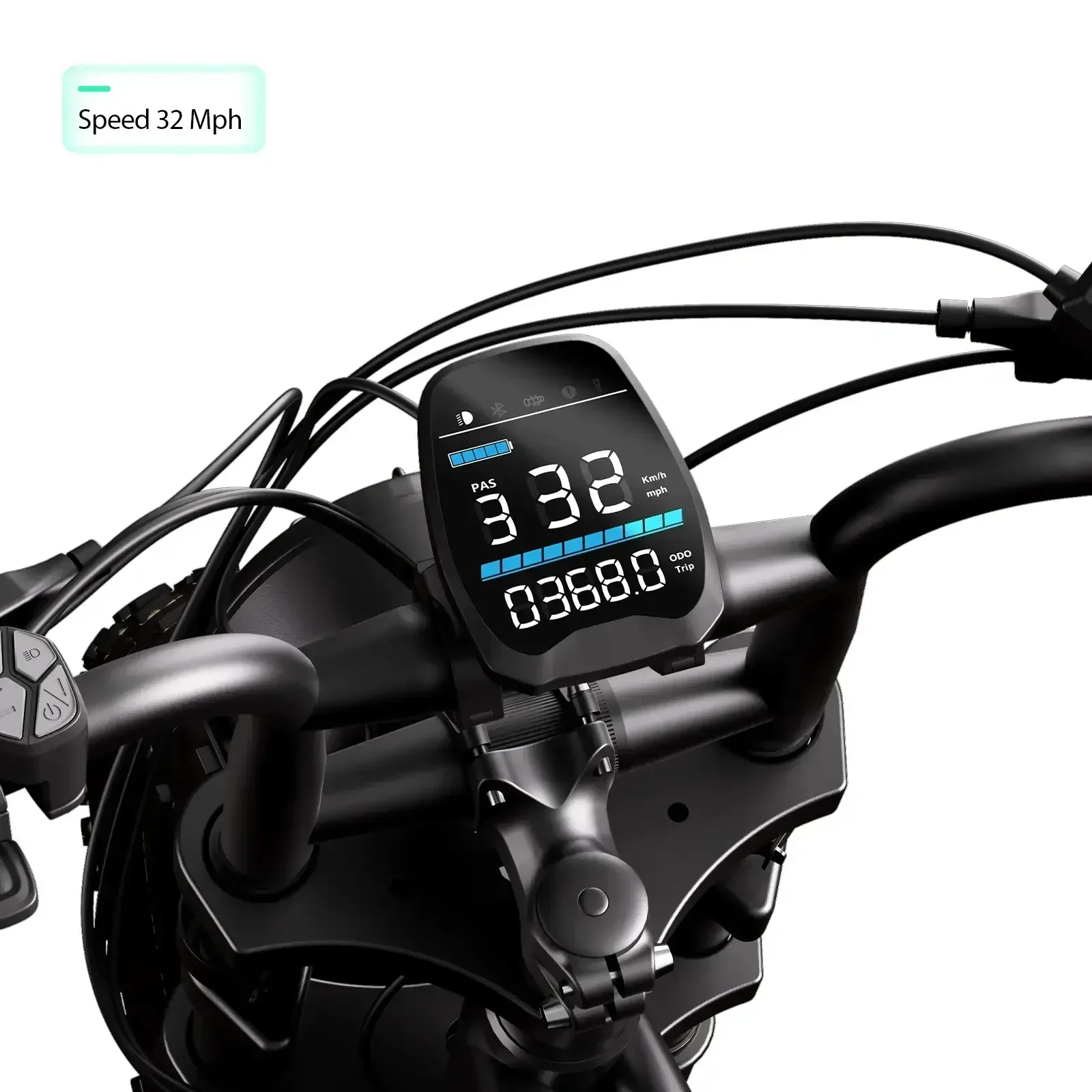TST R002 20'' 1500W Full Suspension Moped-style Electric Bike - Image 8