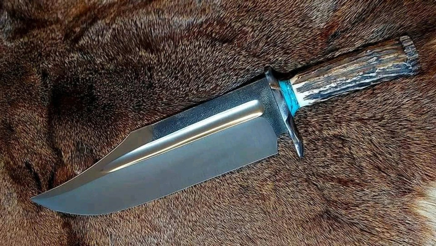 Ultimate Survival Bowie Knife - Handmade, 1095 Forged Steel, 11" Blade, Antler Horn Handle, Exotic Wood, Steel Guard - Image 3