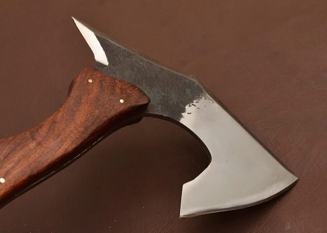 Ultimate Throwing Tomahawk For Sale with Custom Handmade Forged 1095 Steel Blade and Rosewood-Epoxy Resin Handle – Iron Precision - Image 2