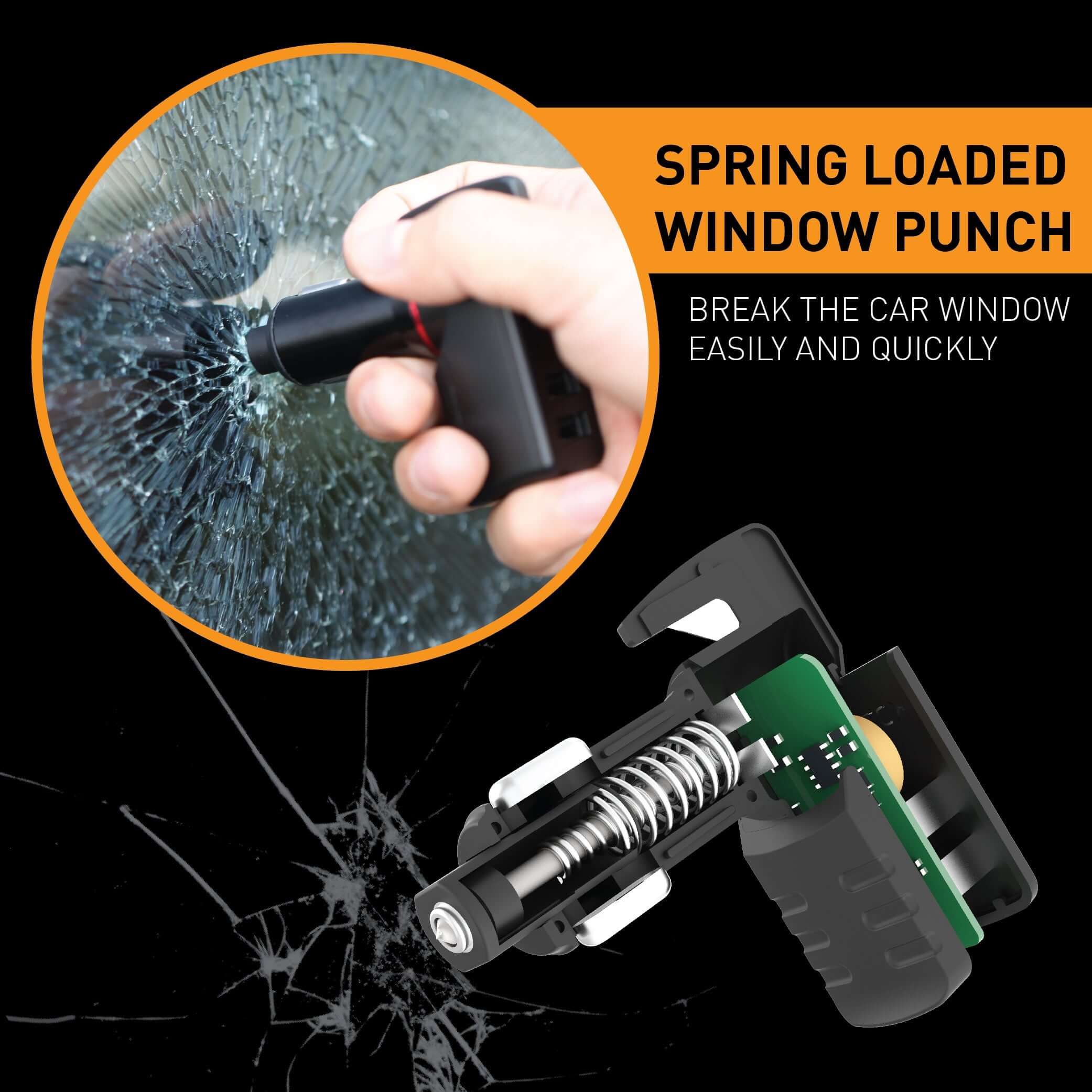 USB Car Charger Emergency Tool (Blue Super Batman) - Image 3