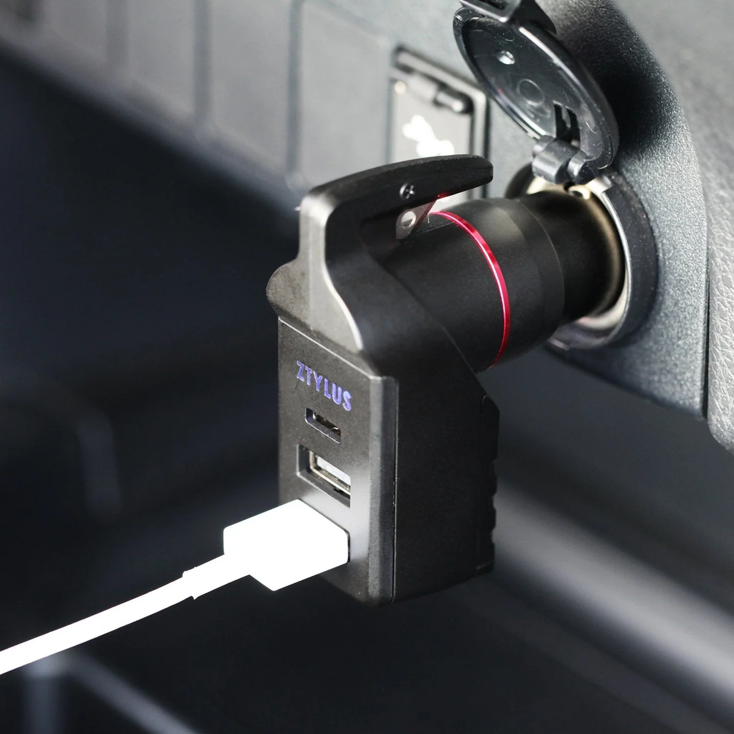 USB Car Charger Emergency Tool Type-C ( Black) - Image 5