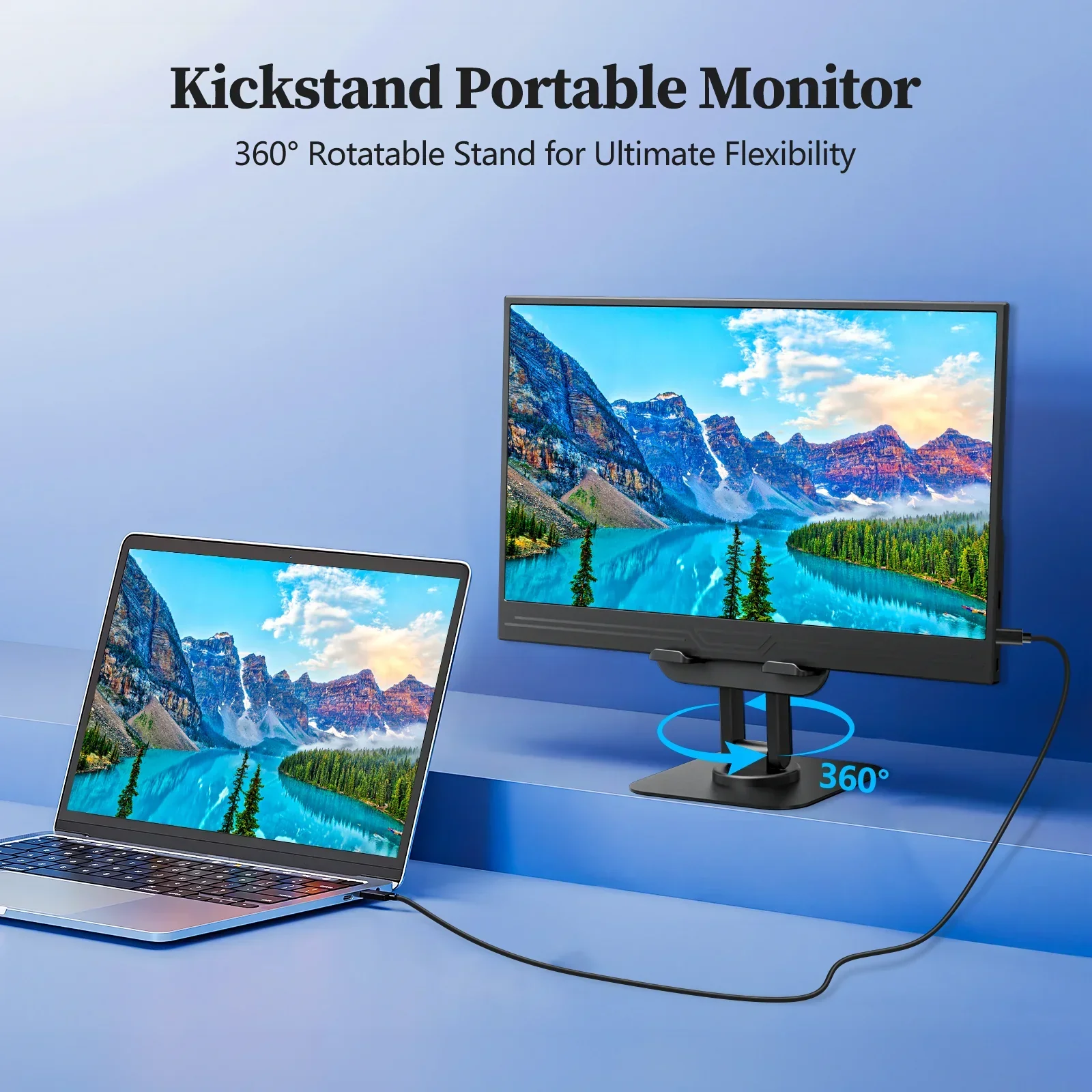 "VEOUT 13.3" Portable Monitor 1080P USB HDMI for Laptop Mac PS5 Xbox Switch" - Image 6