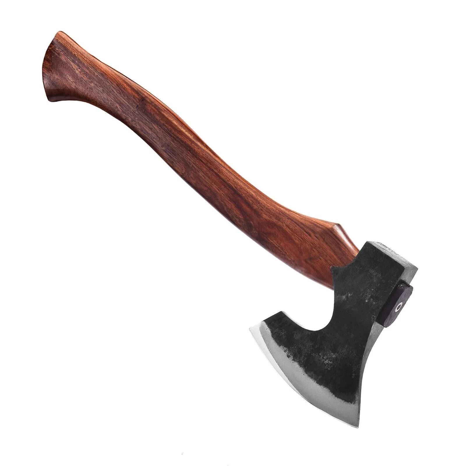 Viking Hatchet with Custom Handmade Forged 1095 Steel Blade and Rosewood Handle – KBS Knives Store - Image 3