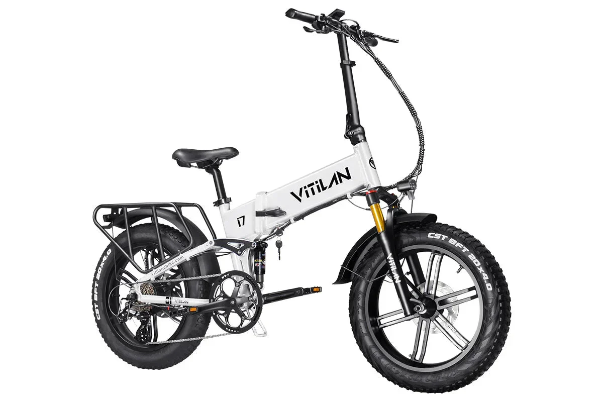 Vitilan I7 Pro Folding Full Suspension Electric Bike - Image 13