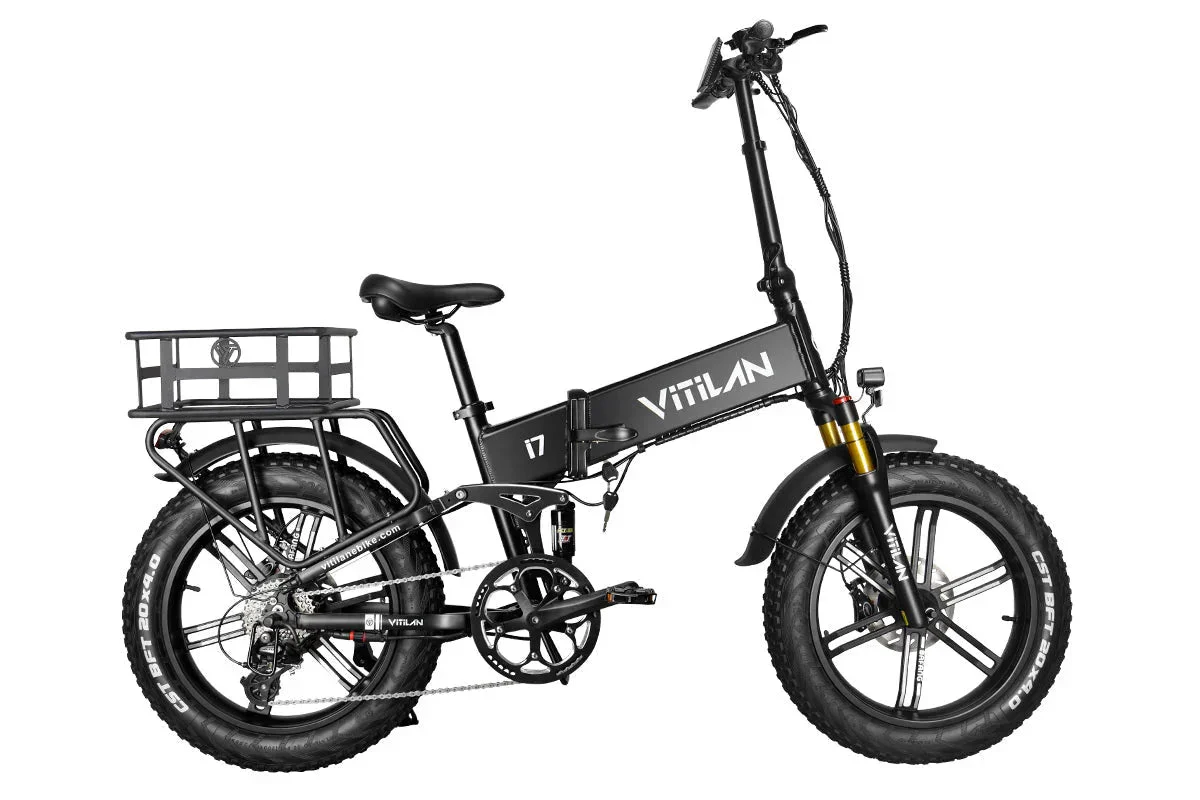 Vitilan I7 Pro Folding Full Suspension Electric Bike - Image 20