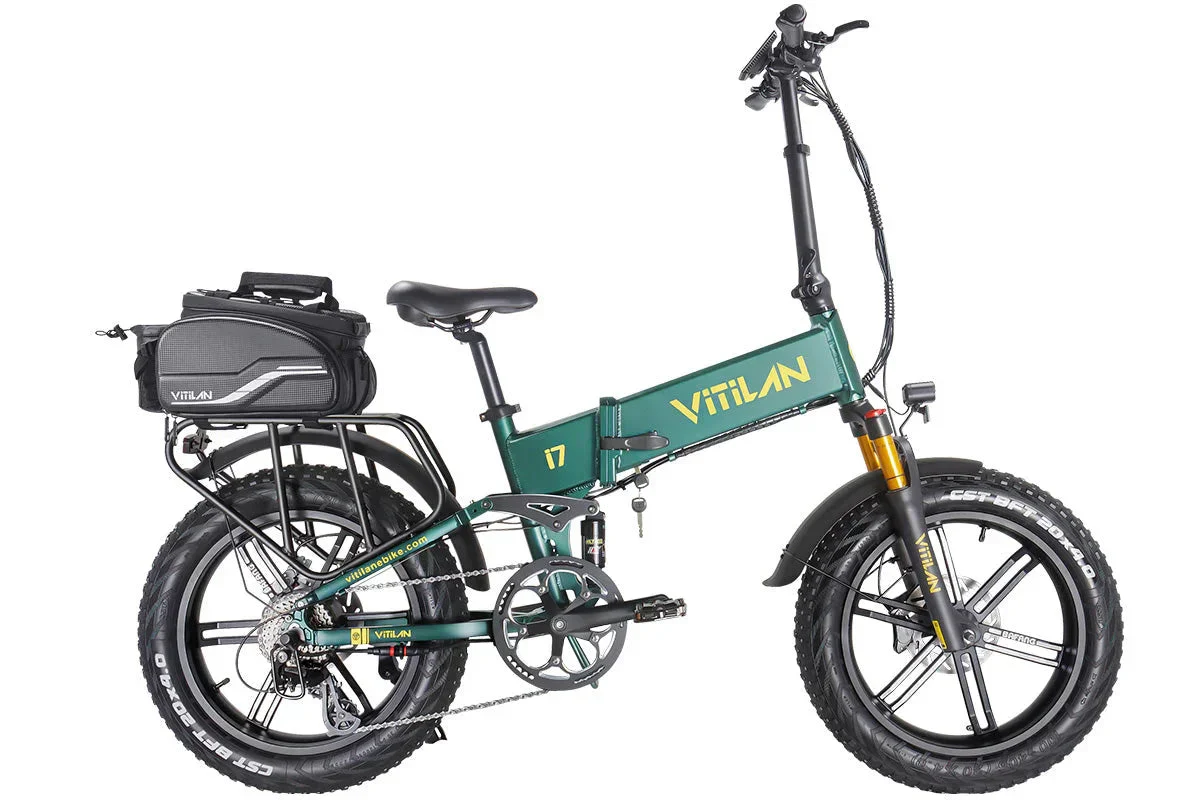 Vitilan I7 Pro Folding Full Suspension Electric Bike - Image 22