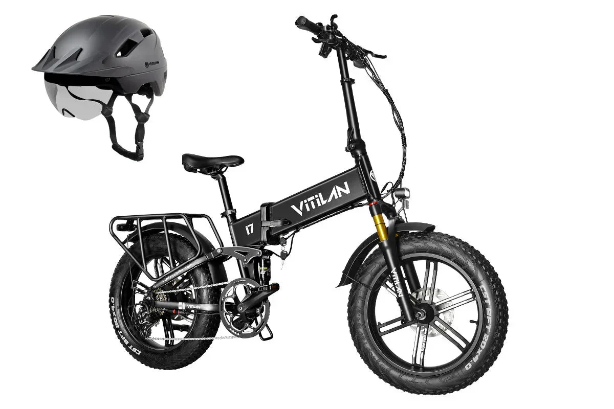 Vitilan I7 Pro Folding Full Suspension Electric Bike - Image 30