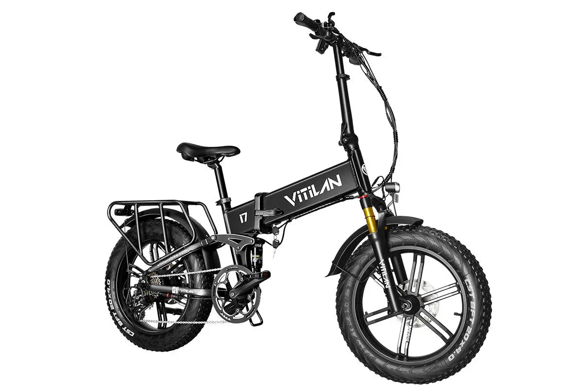 Vitilan I7 Pro Folding Full Suspension Electric Bike - Image 9