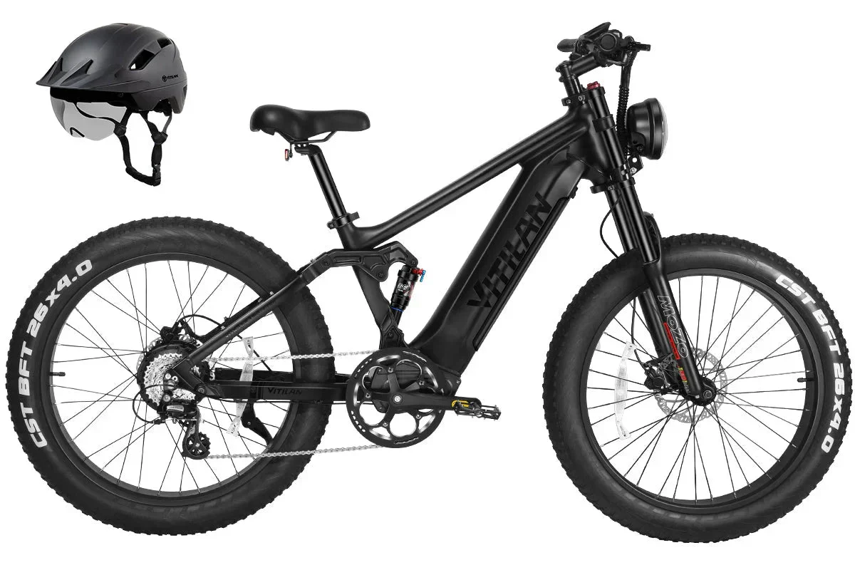 Vitilan T7PRO Full Suspension Mountain E-bike - Image 33