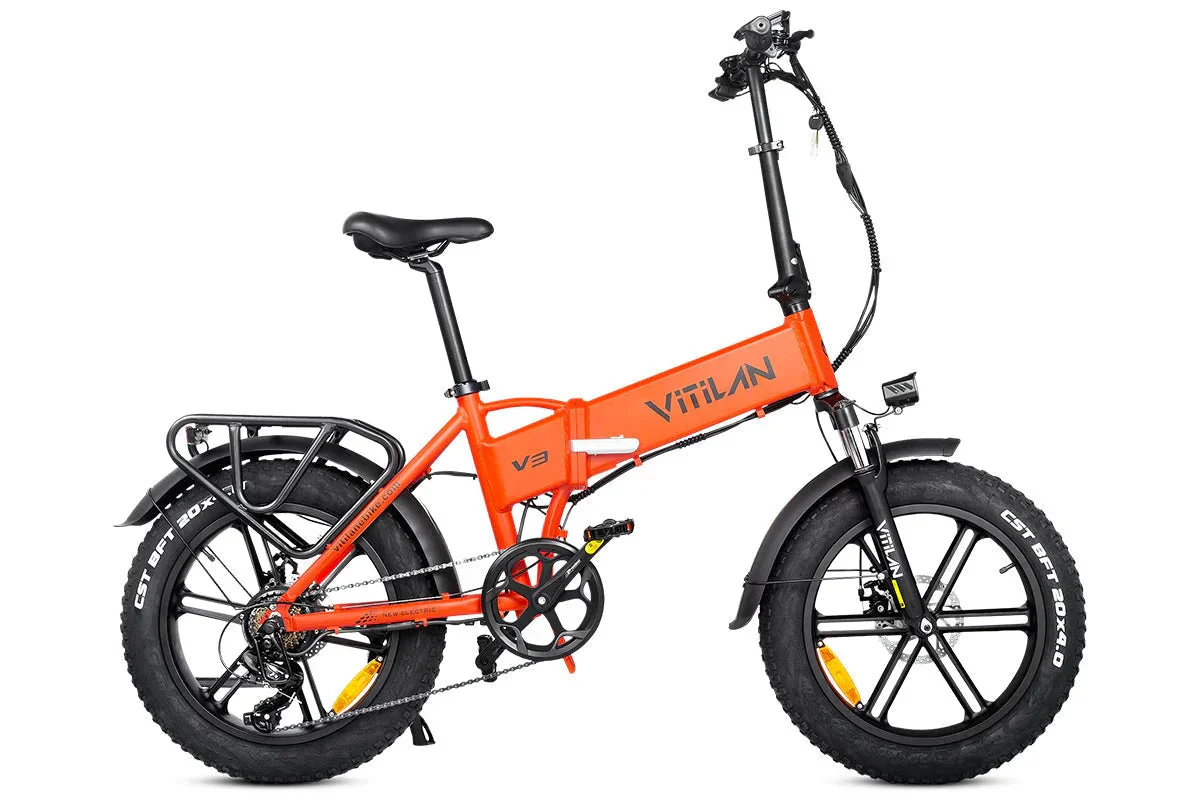 Vitilan V3 2.0 Folding Fat Tires Adult All Terrain Electric Bike - Image 3