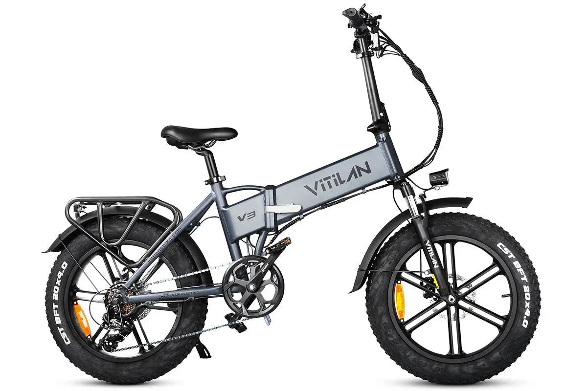 Vitilan V3 2.0 Folding Fat Tires Adult All Terrain Electric Bike - Image 4