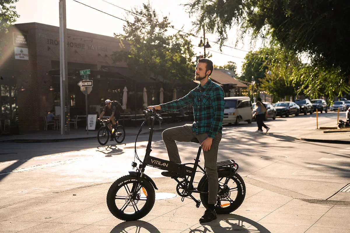 Vitilan V3 2.0 Folding Fat Tires Adult All Terrain Electric Bike - Image 8
