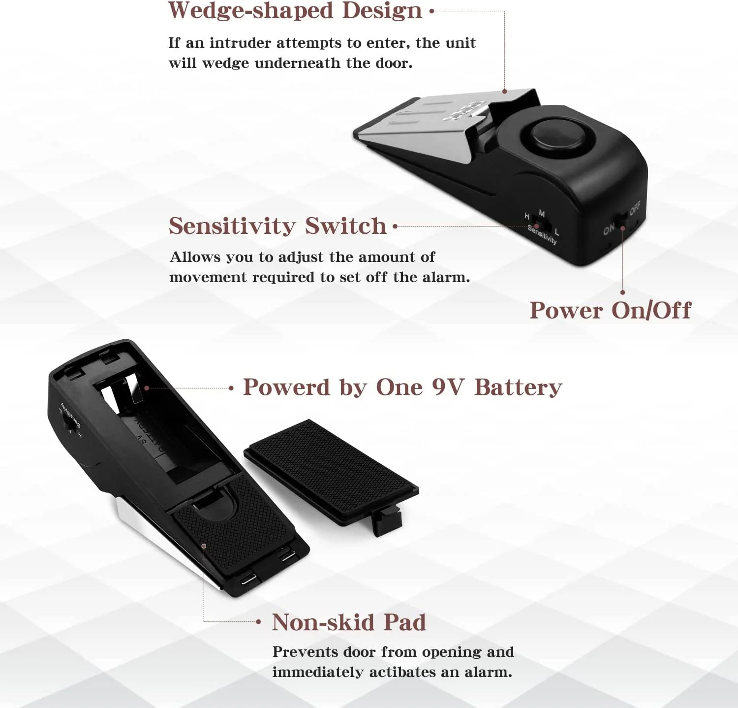 Watch Dog - Door Stop Security Alarm Wedge (SC) - Image 3