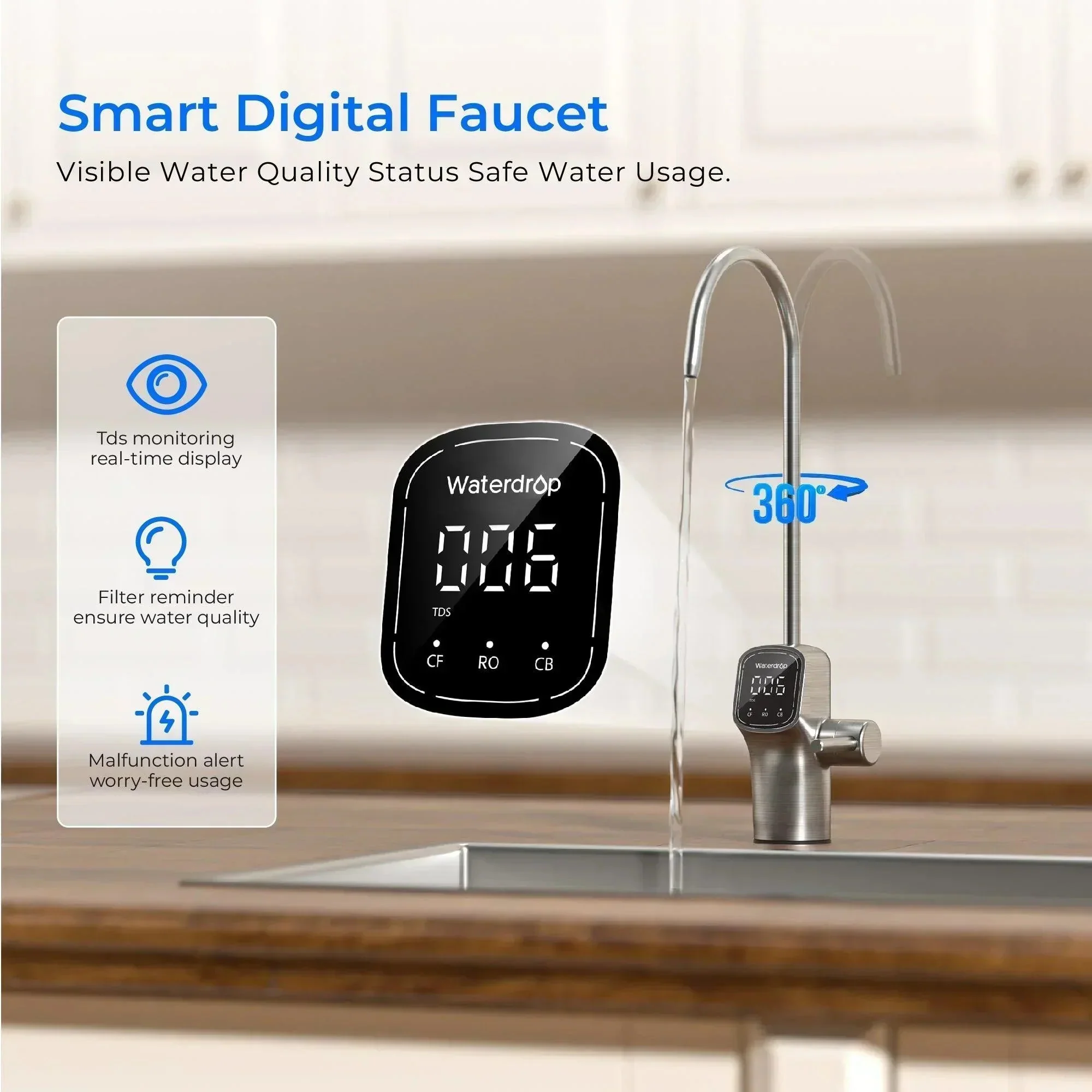Waterdrop G3P800 Tankless RO System with UV Sterilizing Light - Image 6