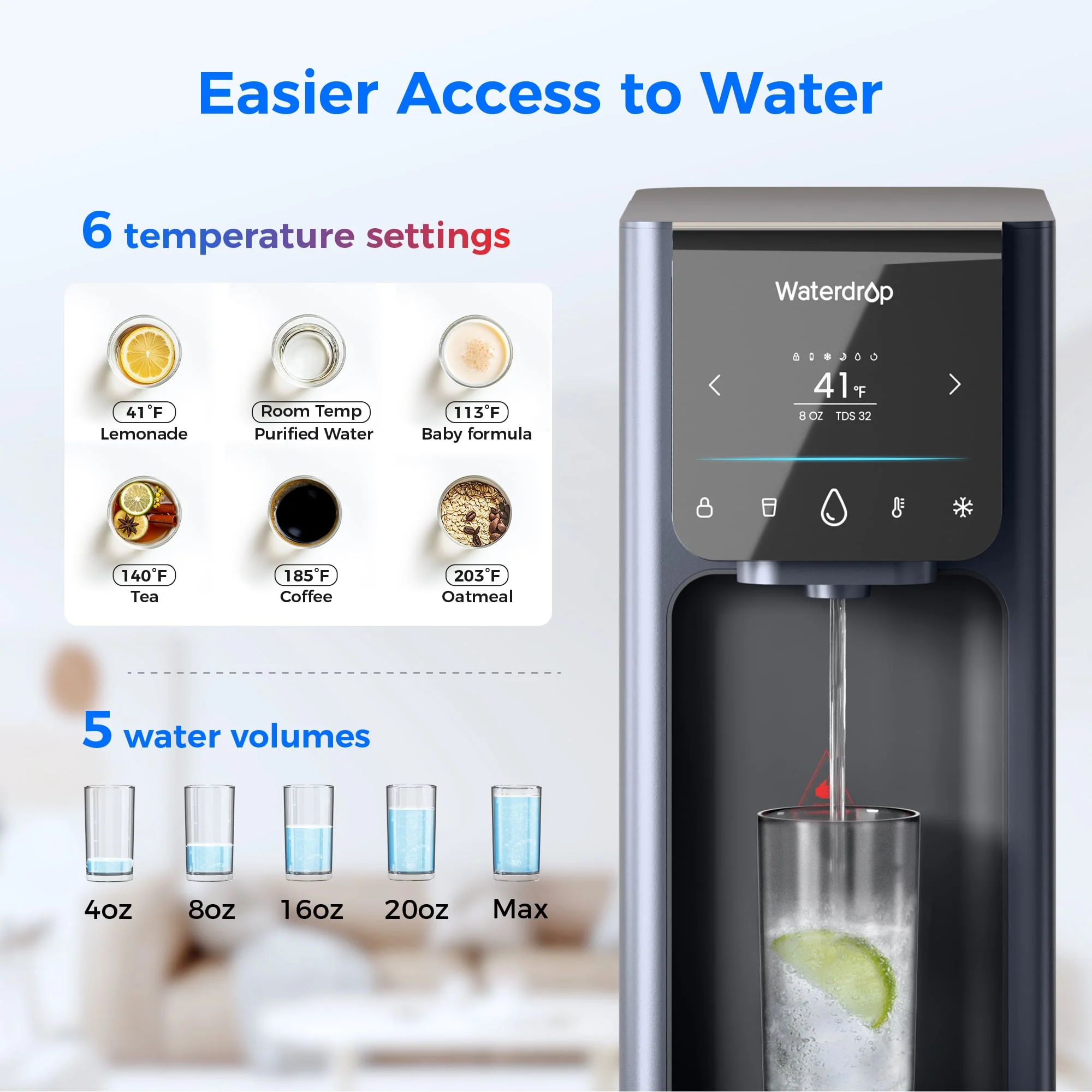 Waterdrop Reverse Osmosis Hot Cold Water Dispenser,  A1 - Image 5