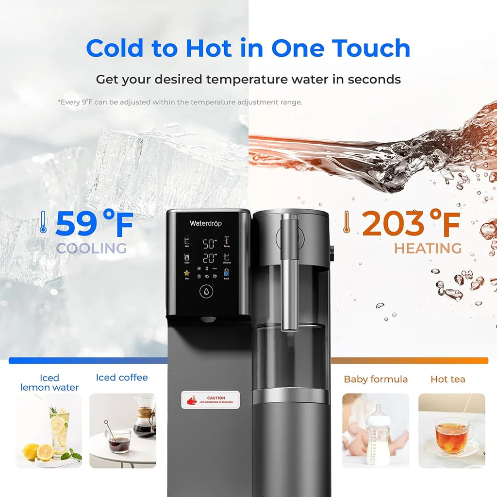 Waterdrop Reverse Osmosis Hot Cold Water Dispenser,  A2 - Image 3