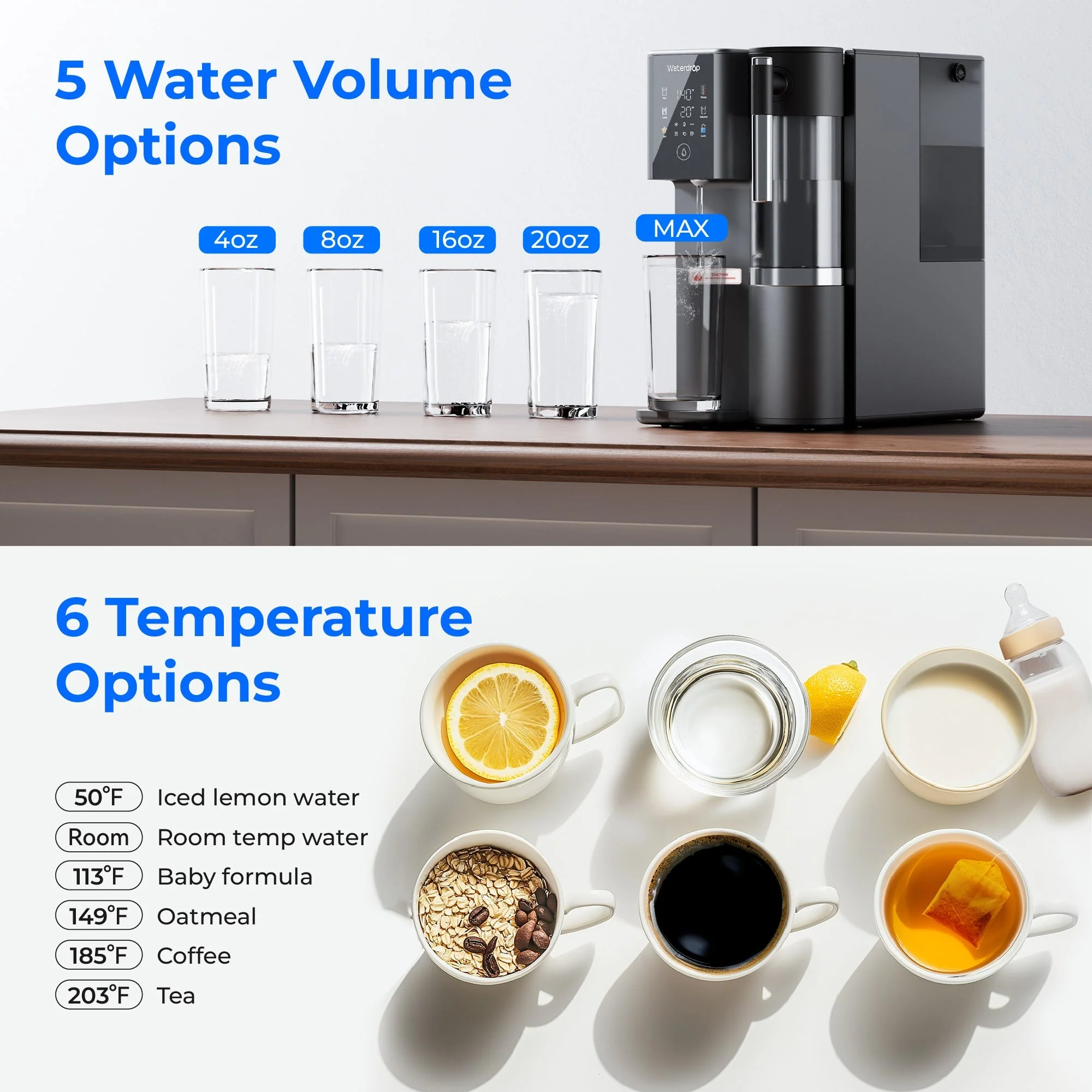 Waterdrop Reverse Osmosis Hot Cold Water Dispenser,  A2 - Image 4