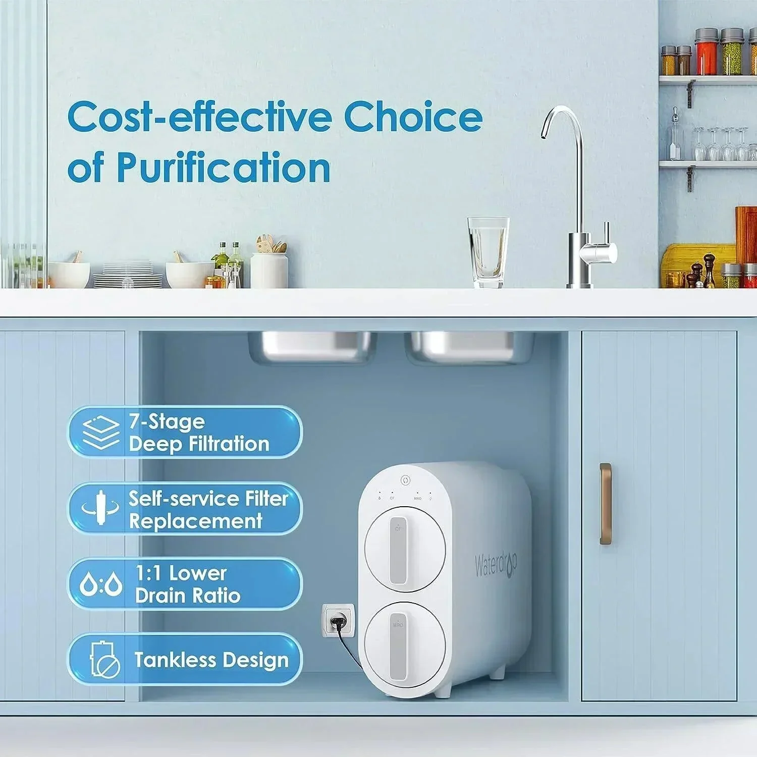 Waterdrop Tankless Reverse Osmosis System, G2 - Image 3