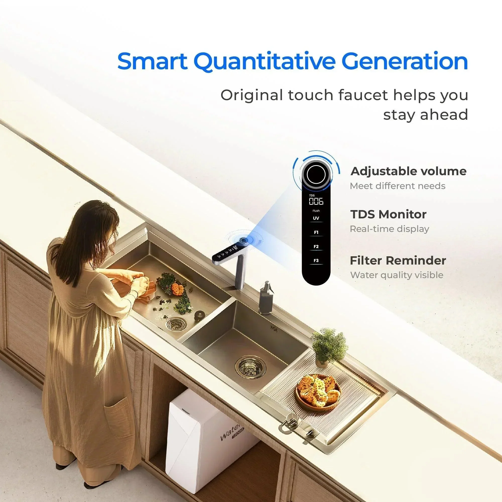 Waterdrop X Series Reverse Osmosis System, X12 + 3 Filters Combo (SC) - Image 8