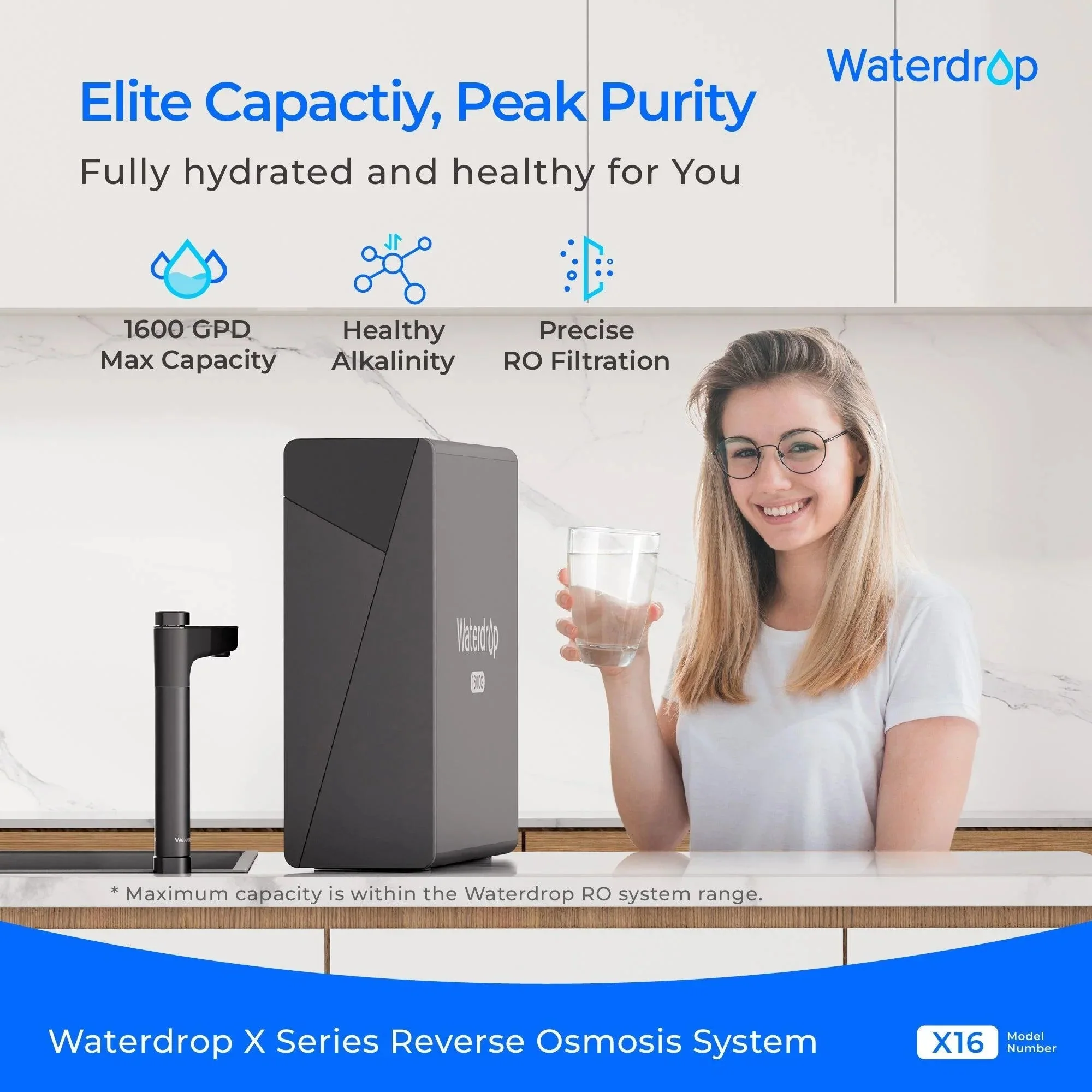 Waterdrop X Series Undersink Reverse Osmosis System, X16 (SC) - Image 3