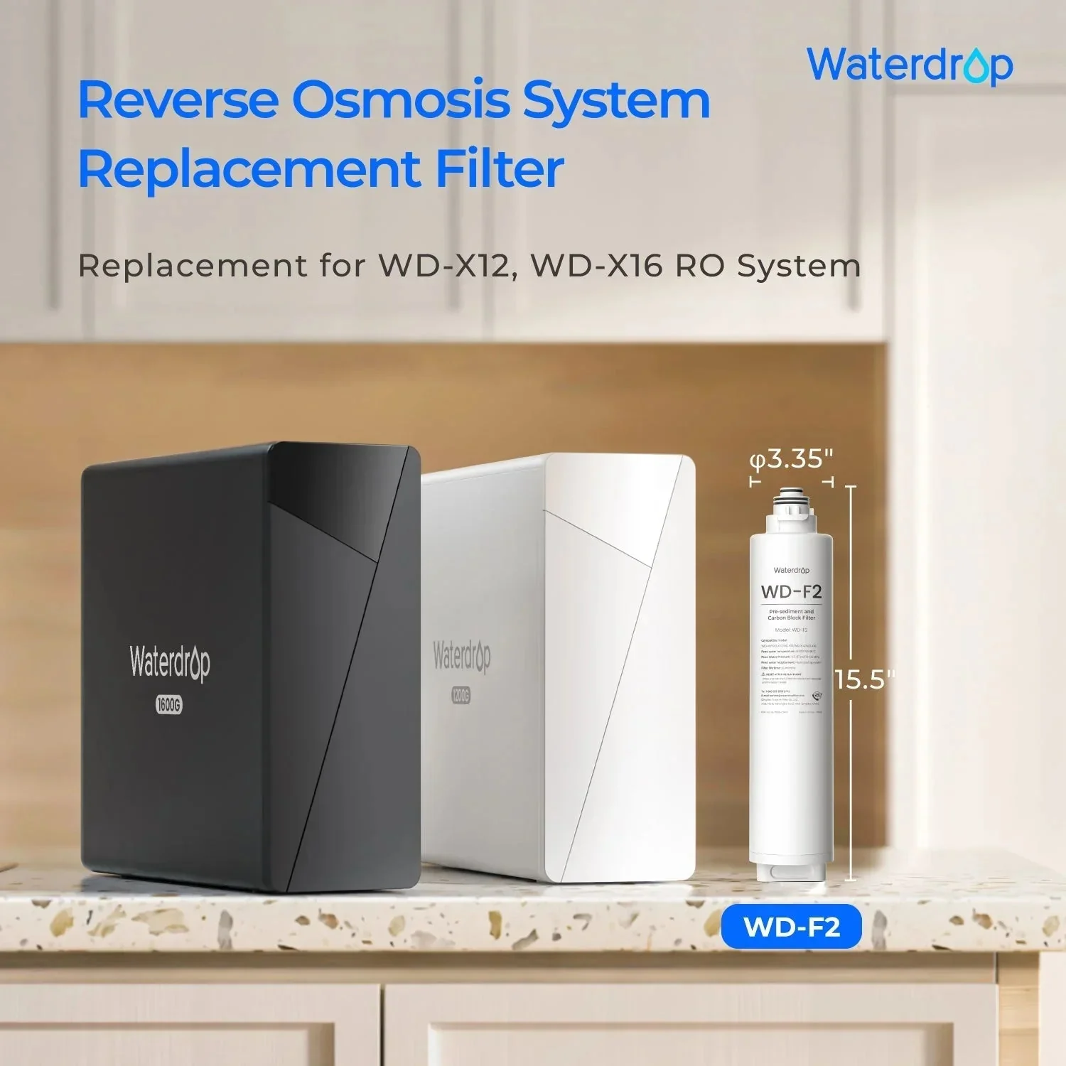 Waterdrop X12 RO System Replacement Filter Combo Set - 1200GPD (SC) - Image 4