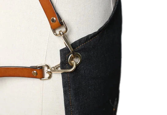 Waxed Canvas And Leather Craftsman Apron - Image 5