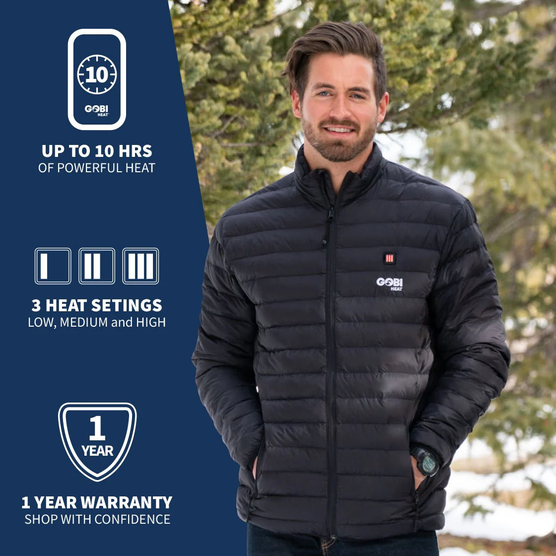 Wolf Mens Heated Jacket - Image 8