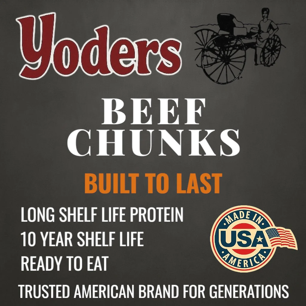 Yoder’s Canned Beef Chunks | 28 oz can | Real USA Beef | Fully Cooked | Shelf Stable Survival Food | 10+ Year Shelf Life | Ready to Eat | Ideal for Prepping, Storage & Camping - Image 6