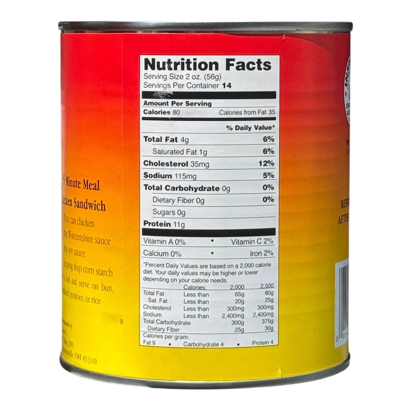 Yoder’s Canned Chicken Chunks | 28 oz can | Real USA Chicken | Fully Cooked | Shelf Stable Survival Food | 10+ Year Shelf Life | Ready to Eat | Ideal for Prepping, Storage & Camping - Image 3