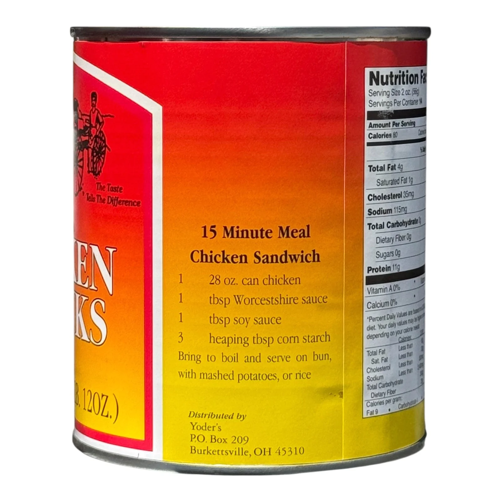 Yoder’s Canned Chicken Chunks | 28 oz can | Real USA Chicken | Fully Cooked | Shelf Stable Survival Food | 10+ Year Shelf Life | Ready to Eat | Ideal for Prepping, Storage & Camping - Image 5