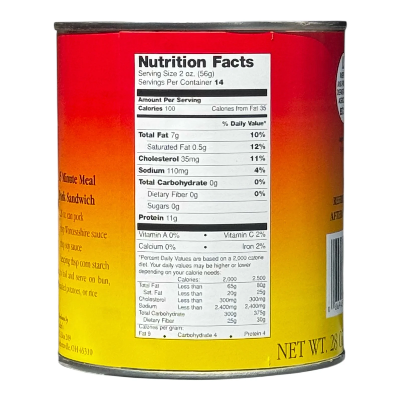 Yoder’s Canned Pork Chunks | 28 oz can | Real USA Pork | Fully Cooked | Shelf Stable Survival Food | 10+ Year Shelf Life | Ready to Eat | Ideal for Prepping, Storage & Camping - Image 4